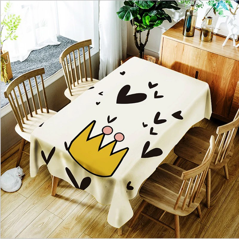 Водонепроницаемая скатерть из полиэстера с 3d цифровым принтом птичьих листьев