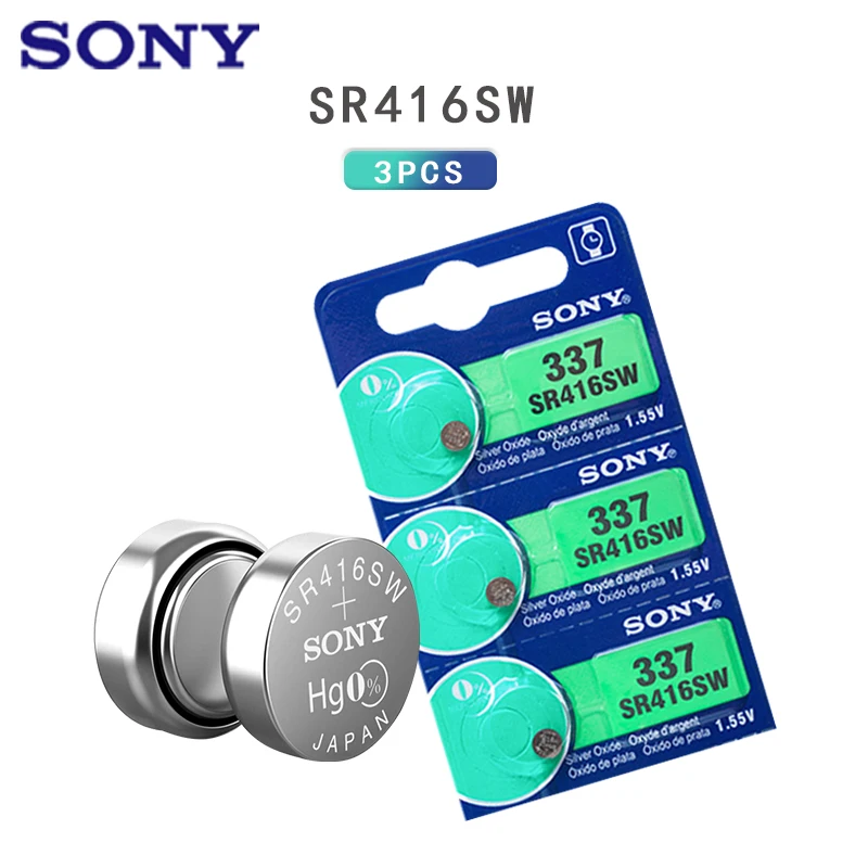 

3Pcs/Lot Sony New LONG LASTING 337 SR416SW 623 D337 V337 SP337 Watch Battery Button Coin Cell For Watch Car Remotes