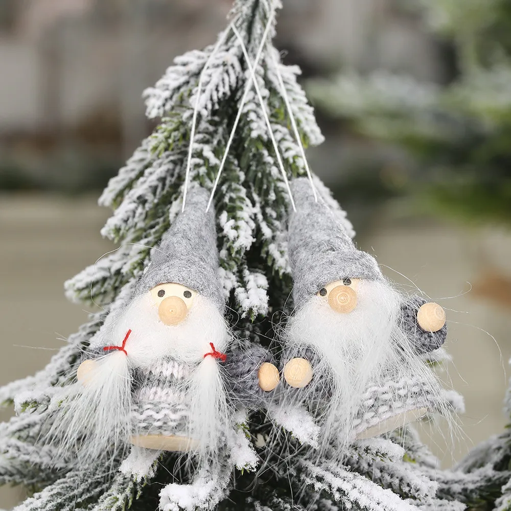 Рождественская плюшевая кукла Санта-Клауса креативный подарок елка украшение