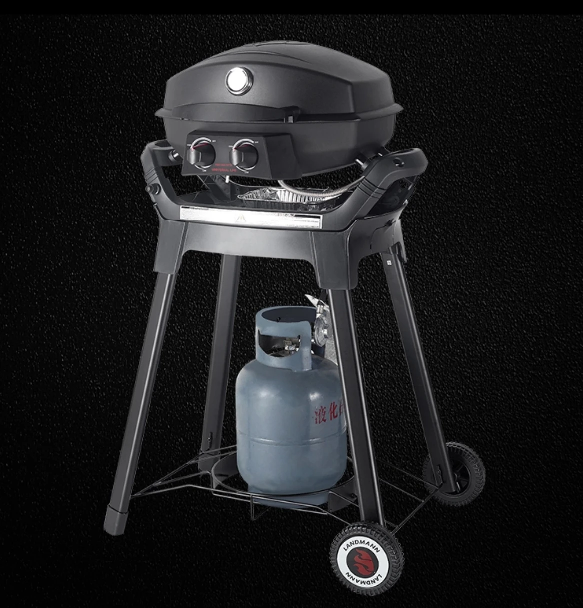 Parrilla de barbacoa de gas, estufa de gas, horno de gas, parrilla de  barbacoa al aire libre con motor, dos quemadores con cubierta, nuevo  diseño, promoción