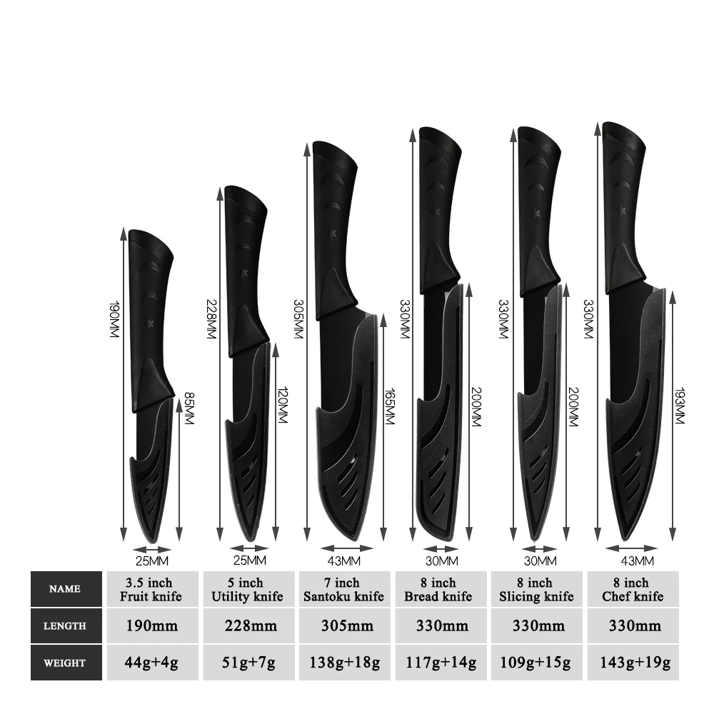 Damask черный набор кухонных ножей японские ножи шеф повара нарезка хлеба Santoku