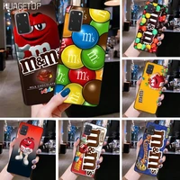 huagetop cute chocolate mms custom soft phone case for samsung s20 plus ultra s6 s7 edge s8 s9 plus s10 5g lite 2020