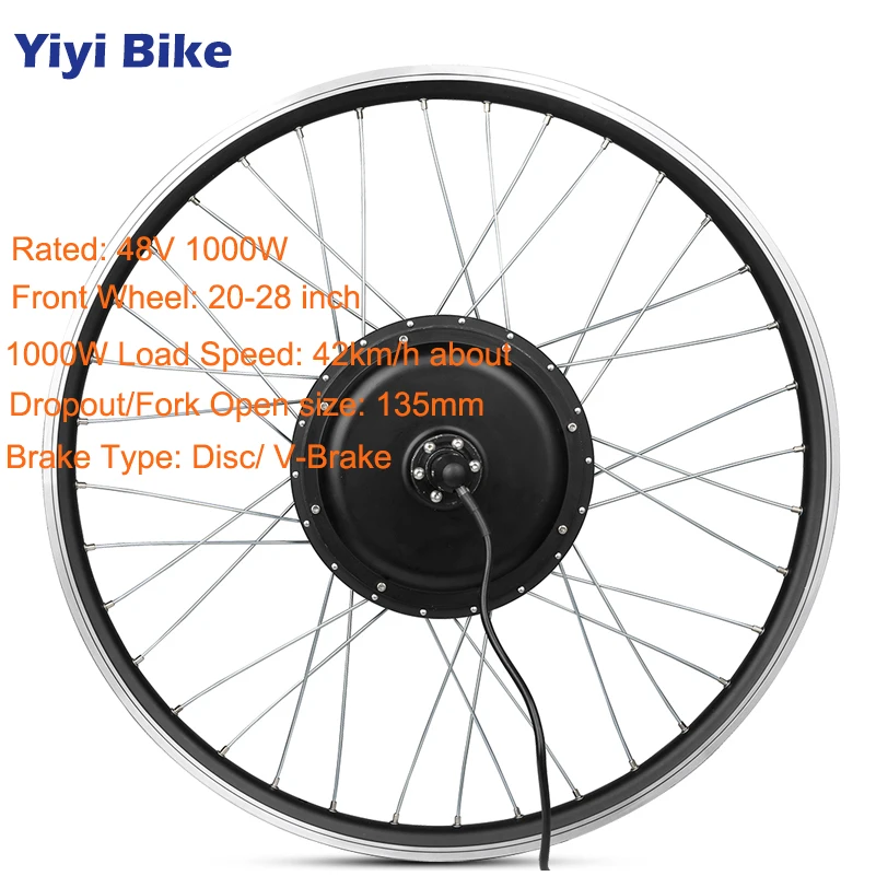 Günstig Elektrische Bike Conversion Kit Hinten Rad 1000W Elektrische Motor 48V 1500W Vorderrad Hub Motor E Bike Kit 20 26 28 700C Bike Motor