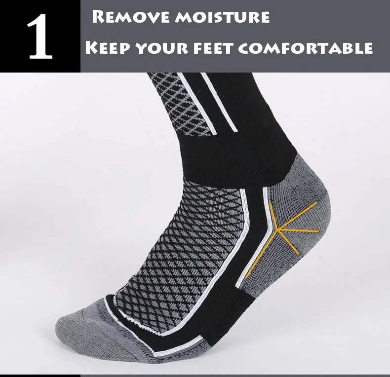 Профессиональный зимние спортивные лыжные носки для взрослых и детей утолщенные