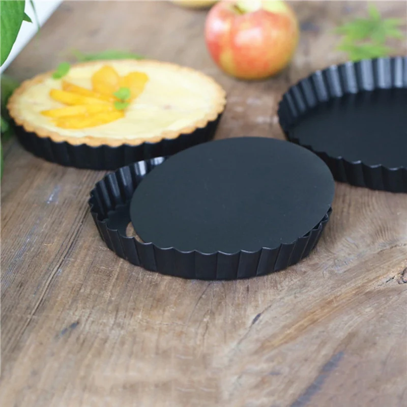 Антипригарная Tart Quiche Flan Pan формочки пирог для пиццы круглые формы выпечки Съемная