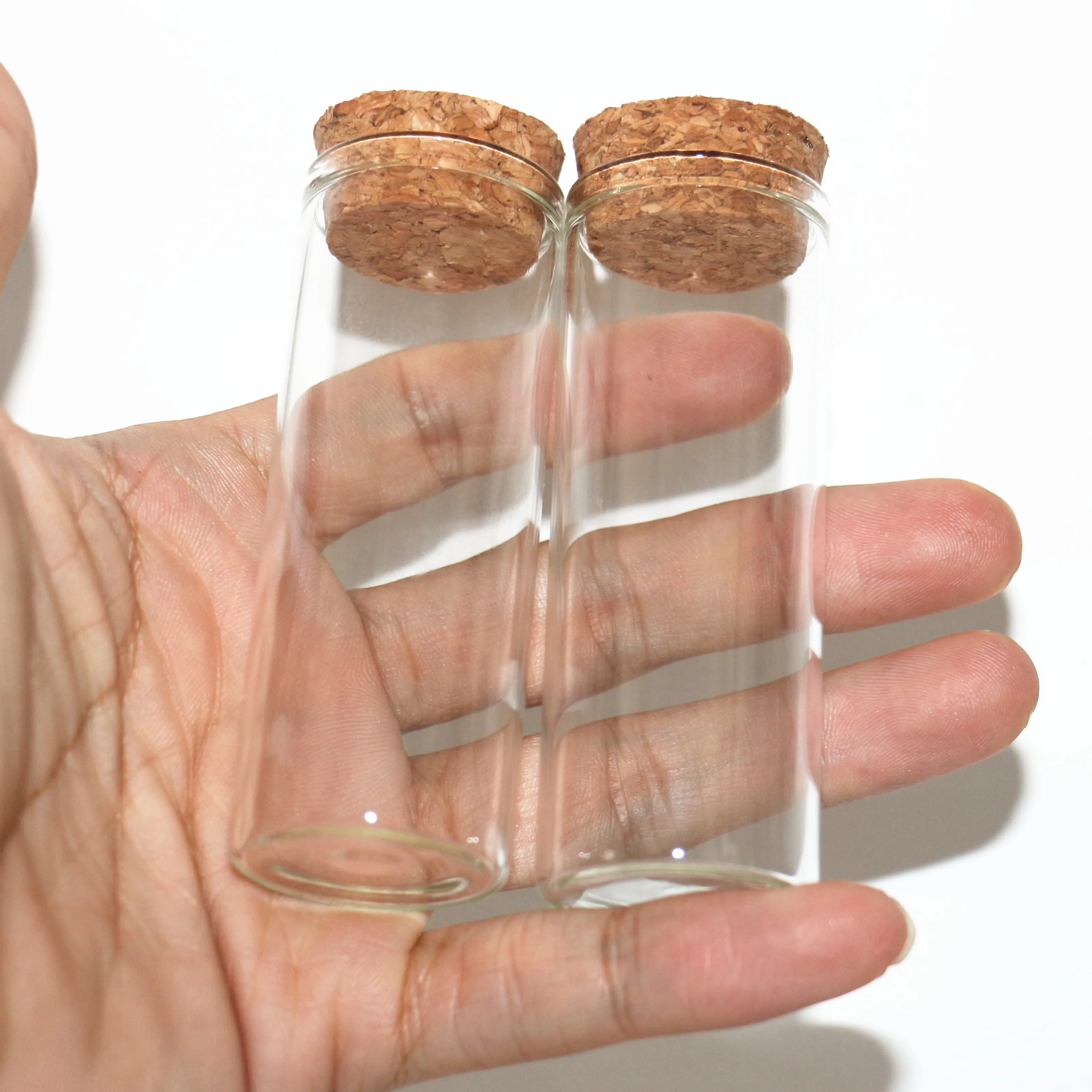 

24 Pcs/lot 25*30*80mm 40ml Glass Bottles Test Tube Glass Jars with Cork Stopper Vials DIY Wedding Gift Small Decorative bottles