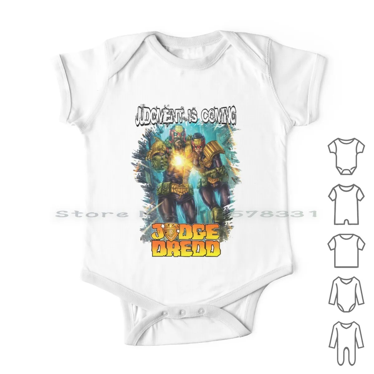 

Комиксы судей Dredd | Идеальный подарок, Одежда для новорожденных, комбинезоны, хлопковые комбинезоны, копы 2000 Ad Mega City, One Law, цитата