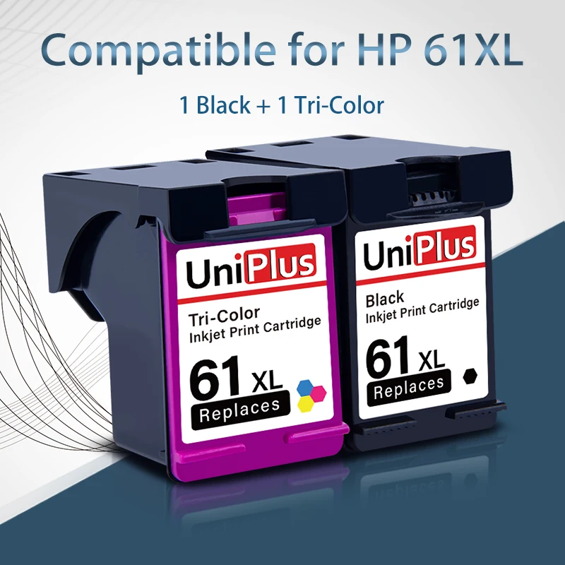 UniPlus сменный чернильный картридж для hp 61 XL 61XL HP61 с чипом Deskjet ENVY OfficeJet 3511 3512 3516 4639 5532