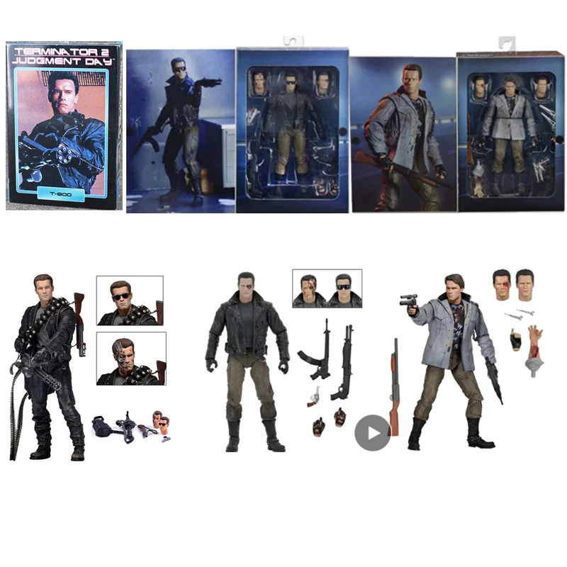 

Фигурка NECA Terminator 2 T-800, фигурка, T-1000, Коллекционная модель, игрушка в подарок