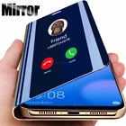 Зеркальный кожаный чехол Smart View для Samsung Galaxy A01, A51, A71, A10, A10S, A20, A20S, A20E, A30, A30S, A40, A40S, A50, A50S, S20 Plus