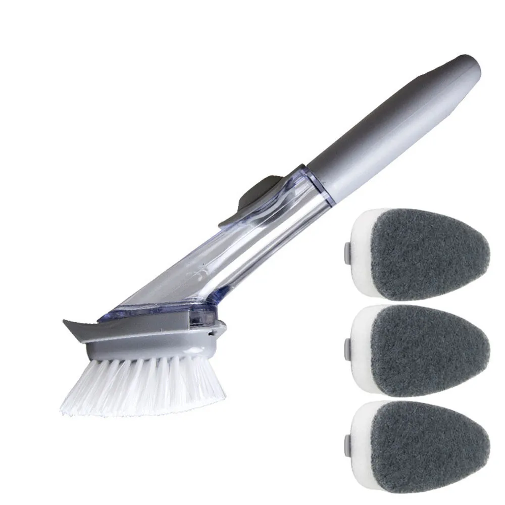 Сменная щетка для мытья посуды кастрюля губка дозатор мыла кухонные инструменты
