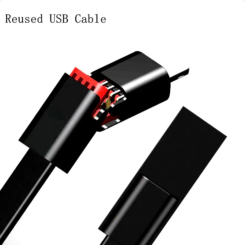 Креативный ремонт, линии передачи данных, повторно используемый usb-кабель для iPhone/Micro USB/type C, быстрое зарядное устройство, многоразовый usb-кабель 1,5 мм