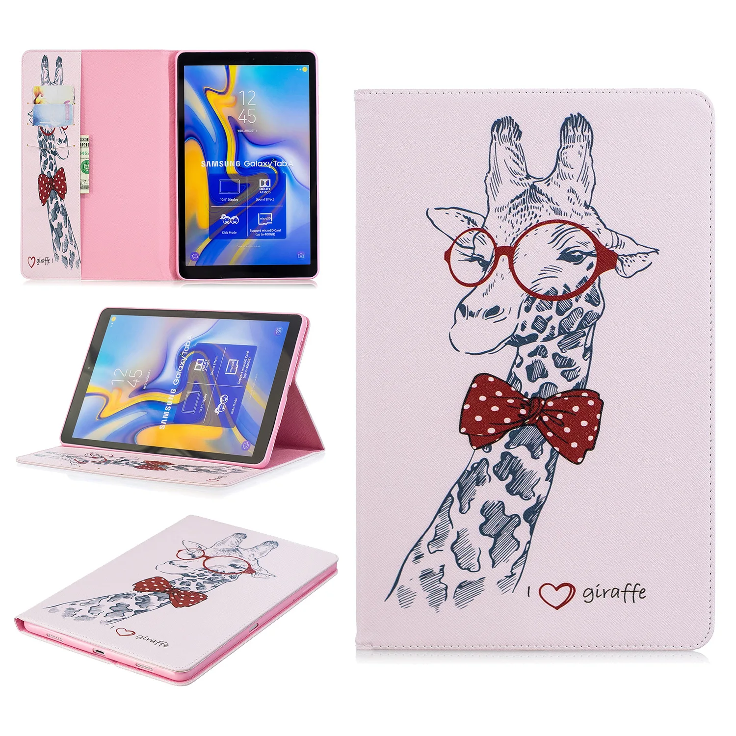 

Flip Case for Samsung Galaxy Tab A 10.4 P610 Tab A T510 T290 Foldable Stand Case PU Leather Smart Auto Wake Cover Card Storage