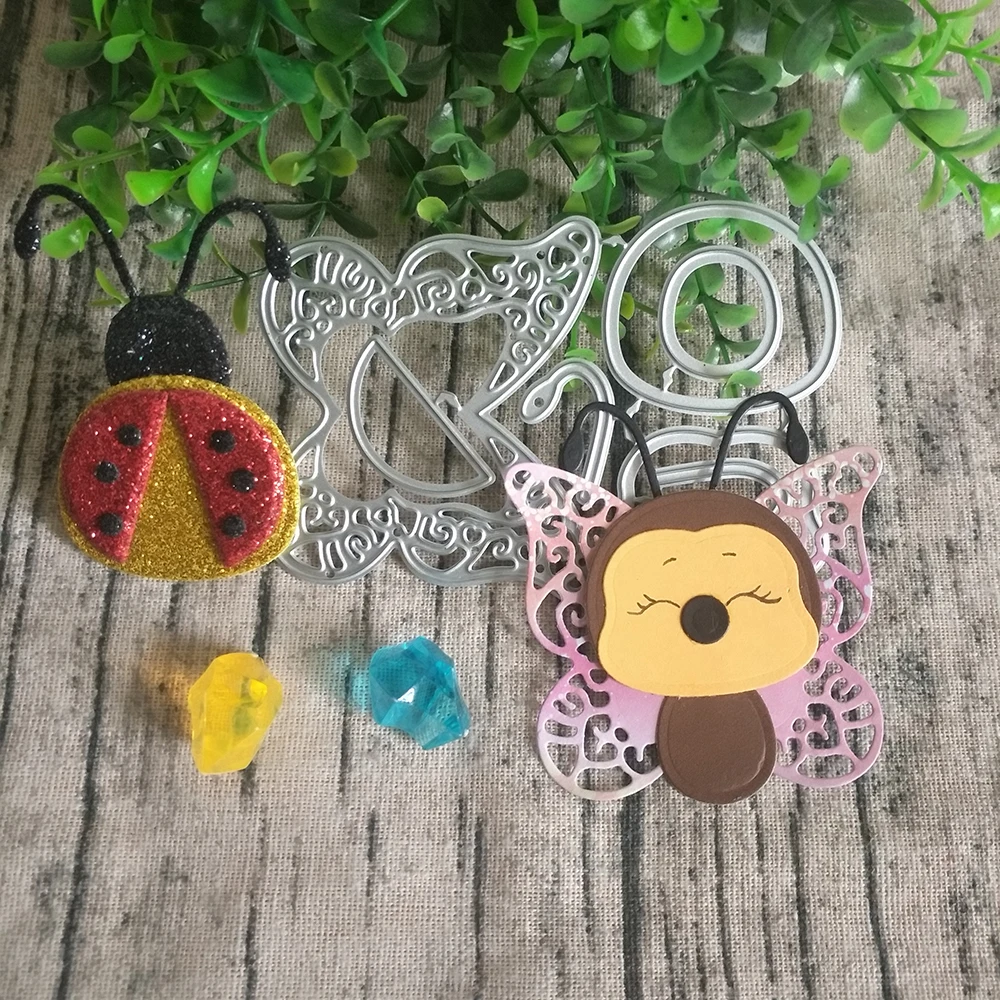 Новинка изысканный Жук Бабочка Металлические Вырубные штампы Сделай Сам