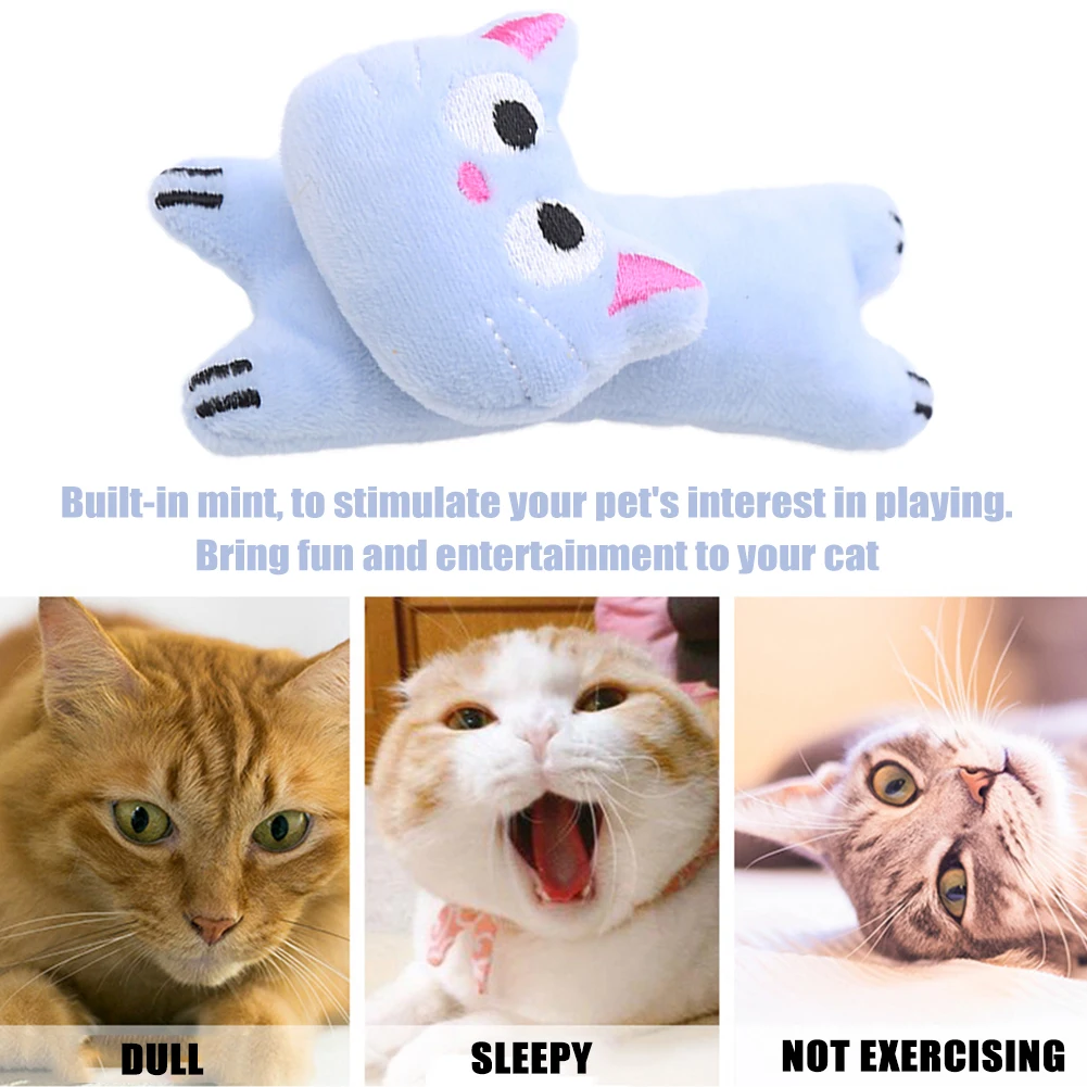 

Cat Toys Scratcher Catnip Pet Cat Plush Stuffed Soft Mint Interactive Bite Claw Thumb Frog Rabbit Toy Cat Accessories Pet