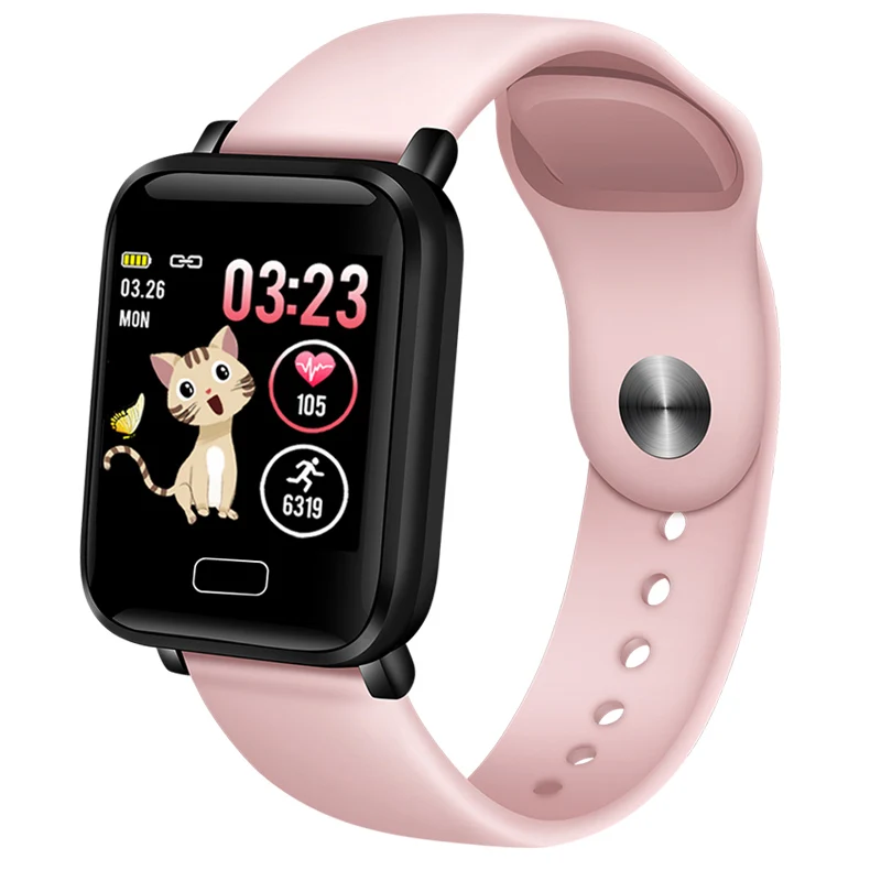 Pink LIGE новые умные часы для женщин, пульсометр, кровяное давление, монитор здоровья, браслет, шагомер, мужские спортивные умные часы, пара часов - Цвет: Pink