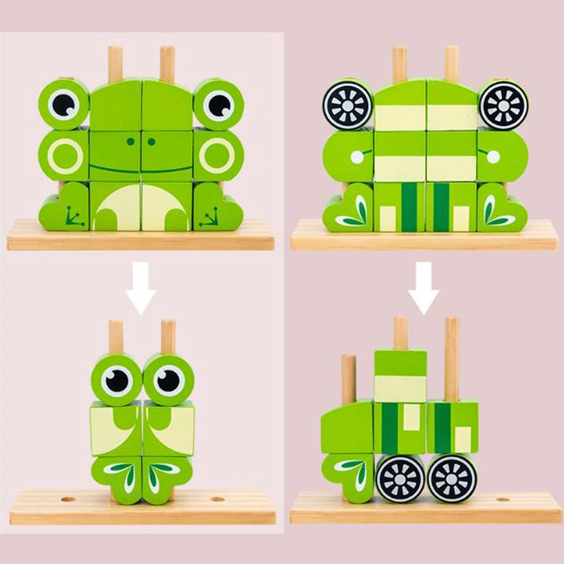 Животные Алмазная мозаика строительные блоки деревянные игрушки для детей до 3