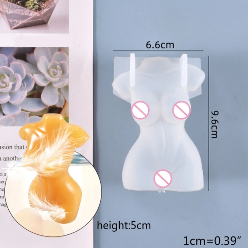 

13MC 5 Pcs 3D Art Body Candle Crystal Epoxy Resin Mold Human Aromatherapy Plaster Wax Silicone Mould DIY Crafts Decorations