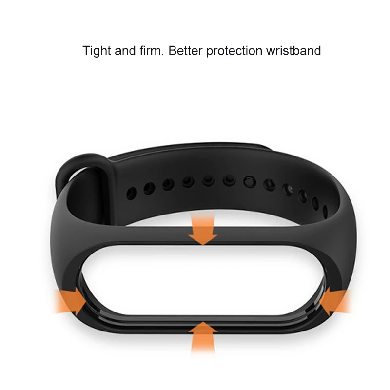 Силиконовый сменный Браслет для Xiaomi Mi band 4 спортивный браслет дышащий ремешок Miband