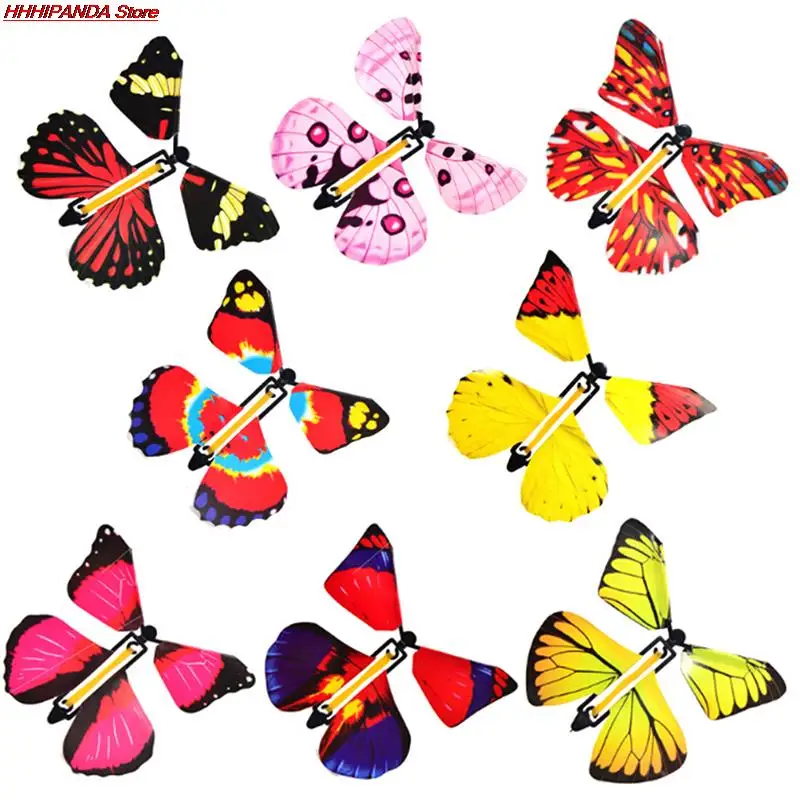 5/10pcs Magic Butterfly flying Card Toy with Empty Hands Butterfly Wedding Magic Props Magic Tricks Outdoor Toy Color Random images - 6