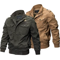 plus size military bomber jacket men spring autumn casual multi pocket pilot jackets male army cargo flight mens jackets m 6xl