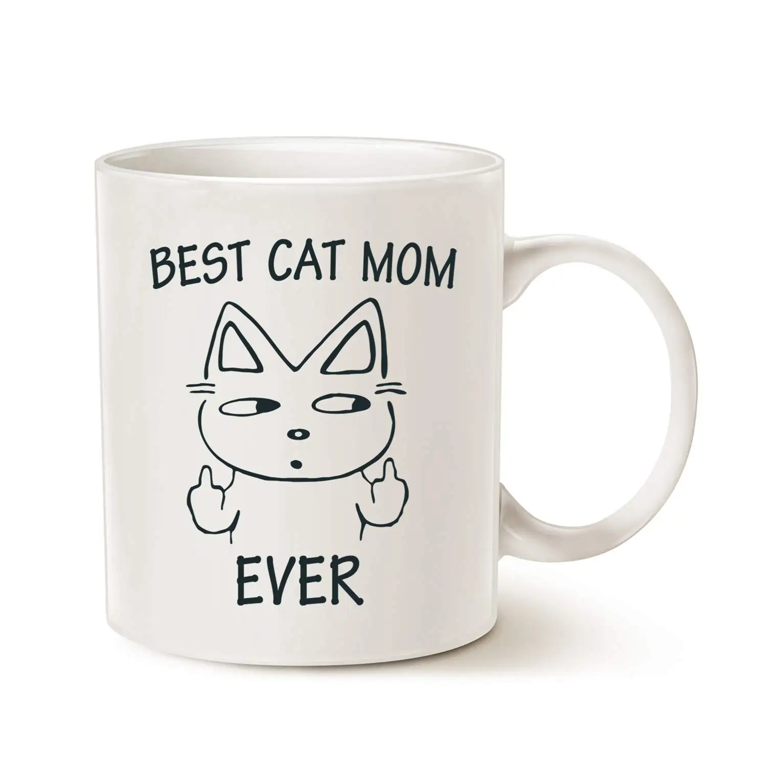 Novelty Funny Cat Gifts Best Mom Ever Rude Lovers Memes Coffee Ceramic Mug | Дом и сад