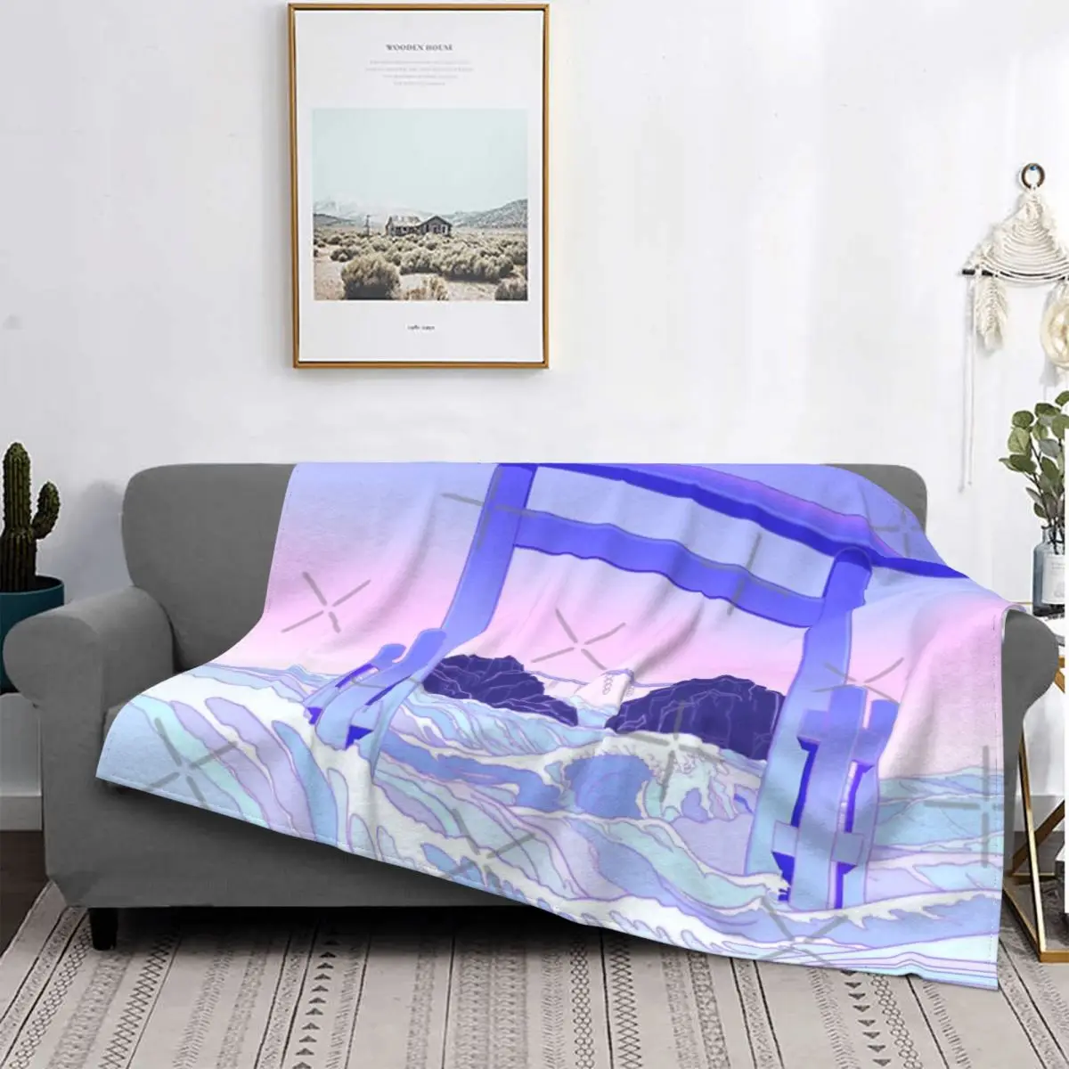 

Manta de mundo flotante, colcha de cama a cuadros, cubierta de playa, mantas a cuadros, manta ponderada