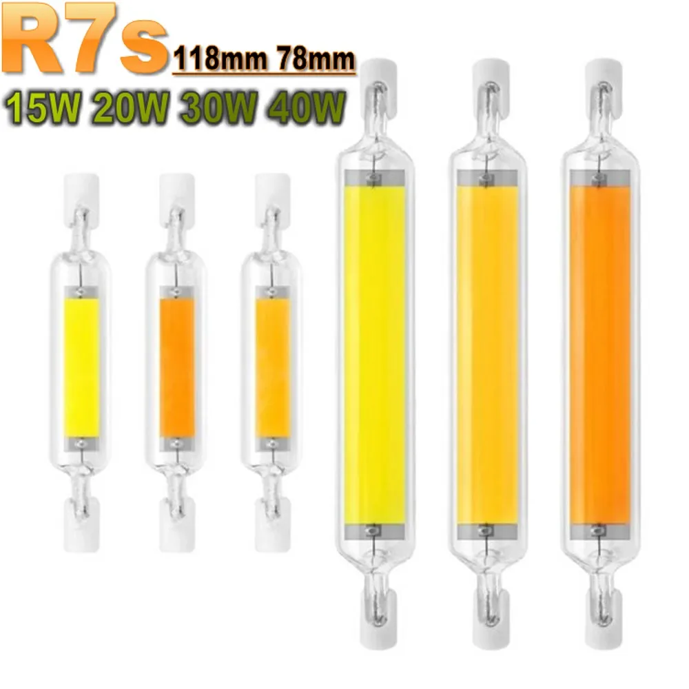 Светодиодный R7S 78 мм 15 Вт 20 хит продаж высокий мощный Точечный светильник 118 30 40 110V