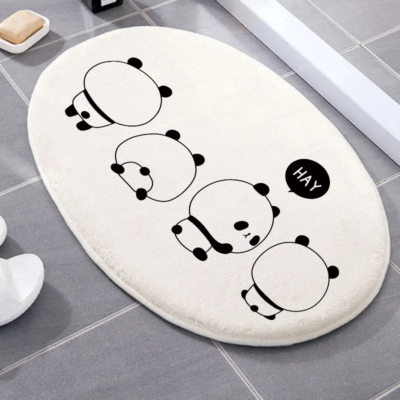 

Bathroom mat super absorbent soft plush bathroom non-slip carpet cute panda background living room decorative carpet door mat