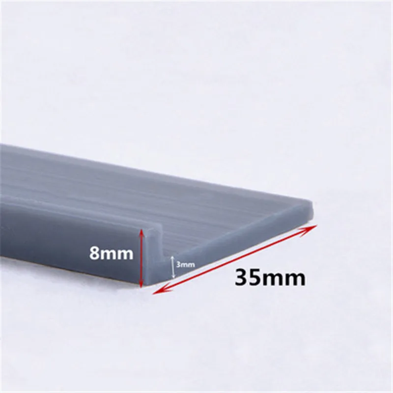 

Custom Silicon Rubber Angle Corner Protecor Collision Avoidance Gasket L Solid Silicone Sealing Strip Bar 35x8mm Gray