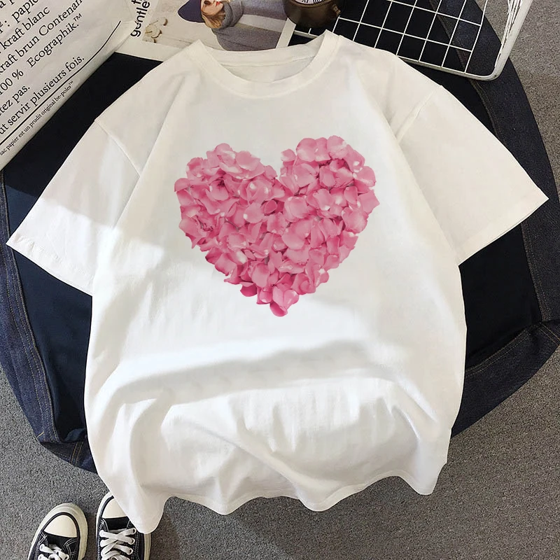 

Women Vintage Style Fashion Love Print Funny Summer T shirt Women Vogue Princess Short T Shirt