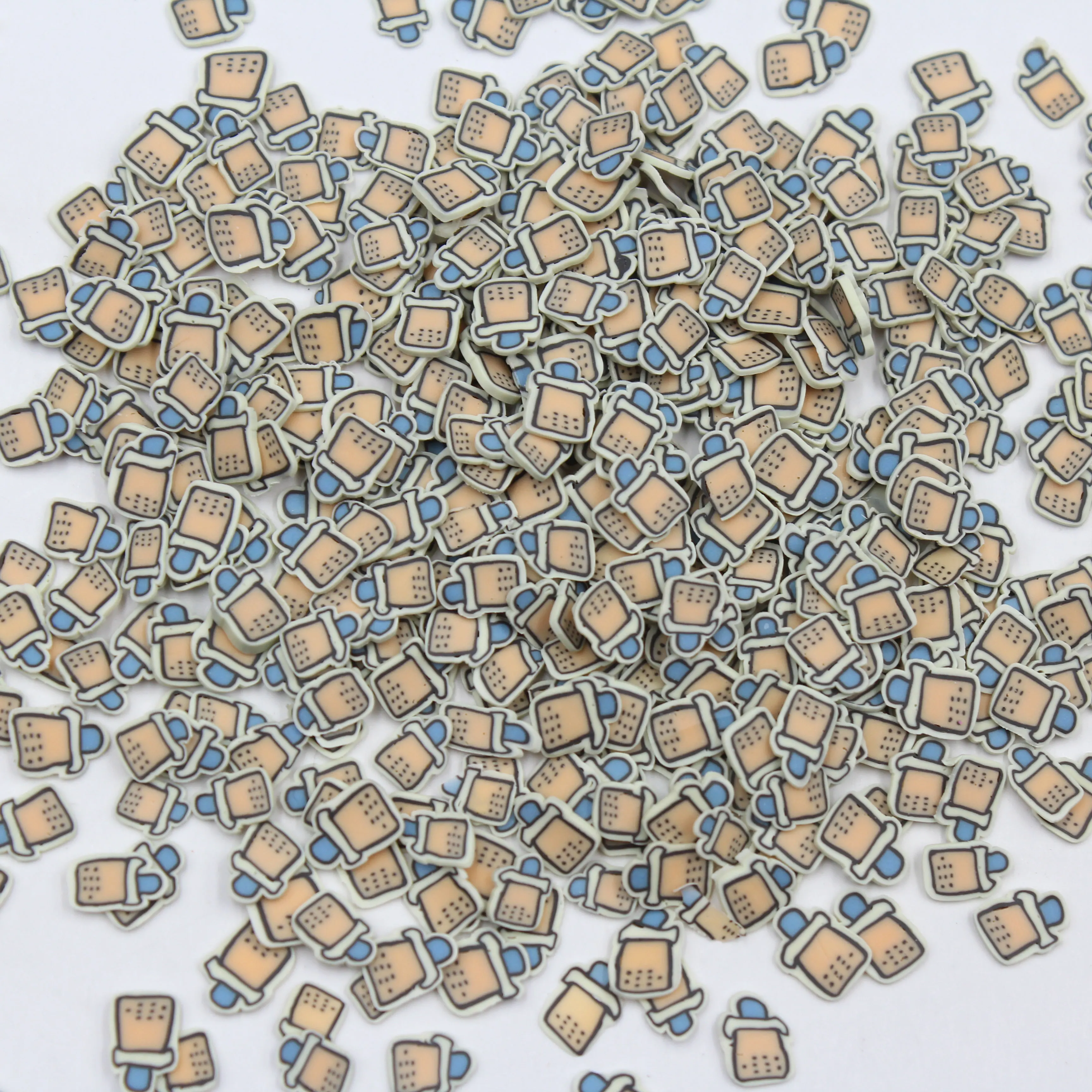 100 г/лот молочно-Чай ломтиков из полимерной глины жемчужный молочный Чай мягкая