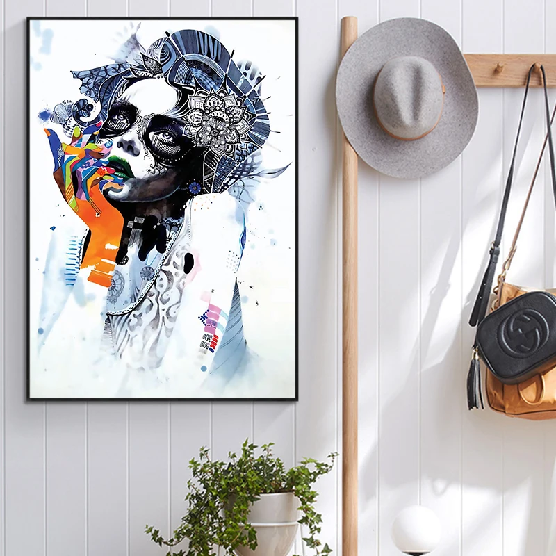 Абстрактная женщина сексуальная плохая девушка картина маслом на холсте плакаты