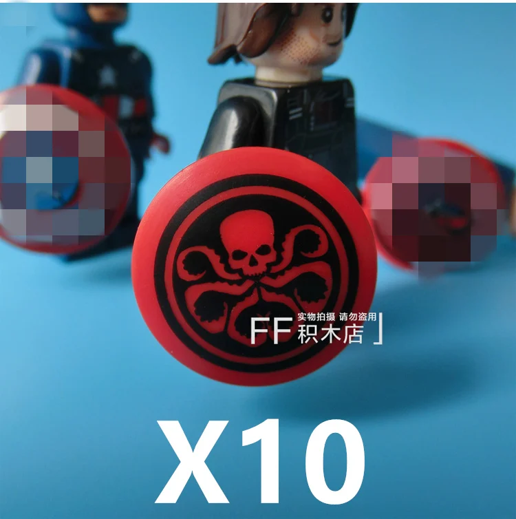 10 шт. Гидра щит для minifig Супер Герои Мстители Капитан Америка Сборная модель