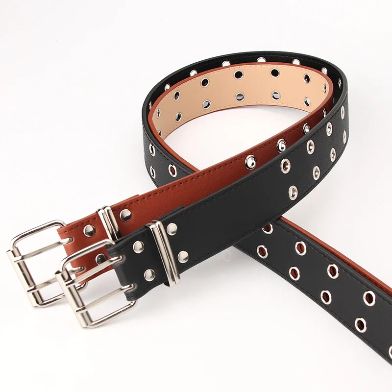 

Classic Alloy women Belts Chain luxury for PU Leather New style Pin Buckle Jeans Decorative Ladies Retro Decorative Punk