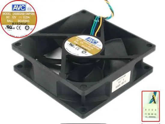 Вентилятор охлаждения сервера AVC DS08025B12MP088 DC 12 В 0,23 A 80x80x25 мм