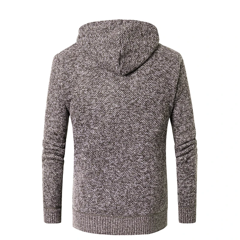 Мужская бархатная толстовка с капюшоном утепленная Повседневная приталенная