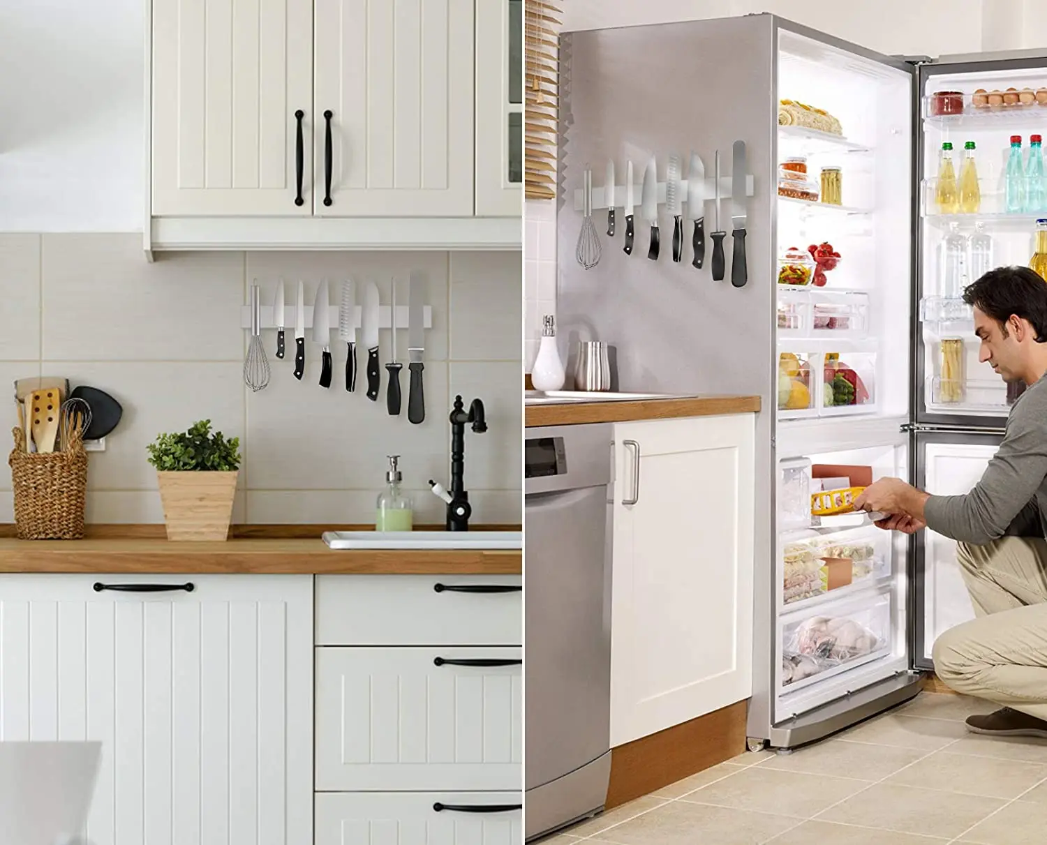 Магнитный держатель для ножей 30 см клейкая лента 3 м многофункциональный