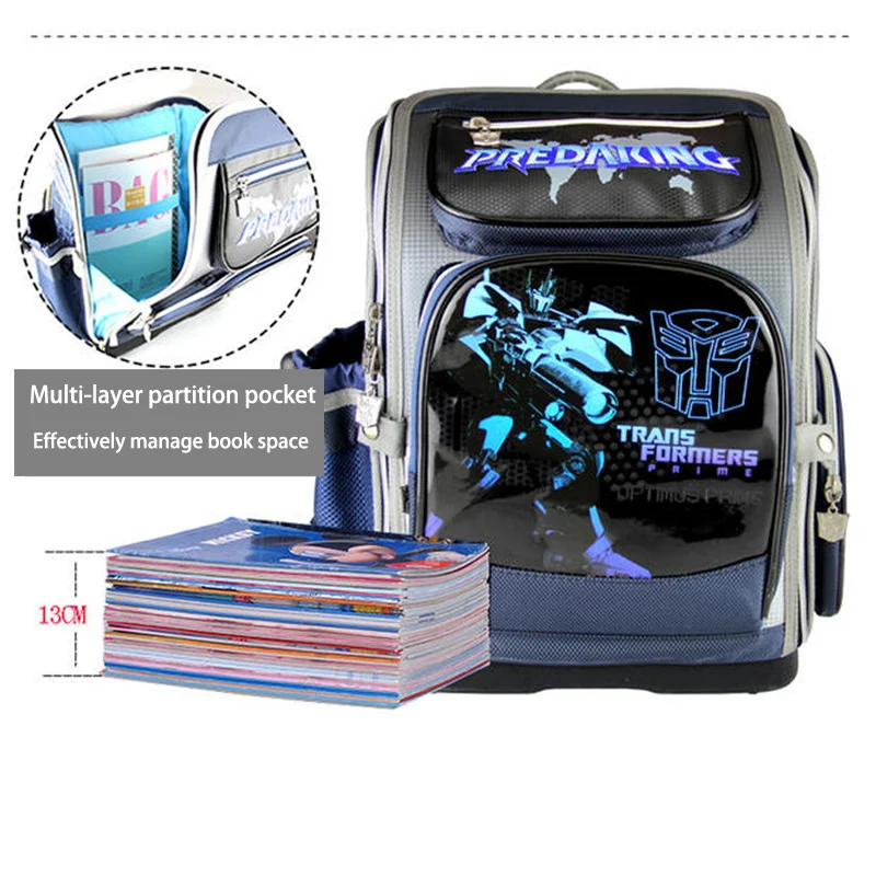 Трансформеры 2019 новая детская Водонепроницаемая школьная сумка с большой