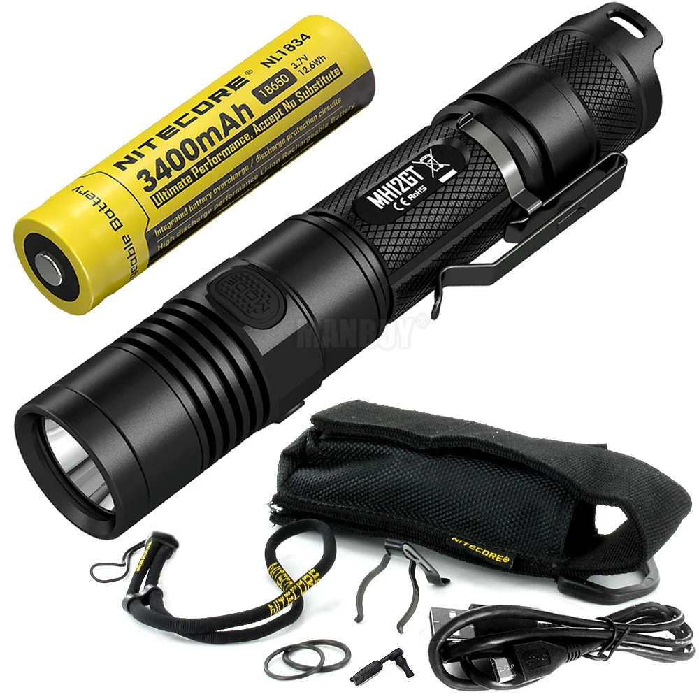 Распродажа NITECORE MH12GT 1000 люмен светодиодный аккумулятор 18650 3400 мАч USB