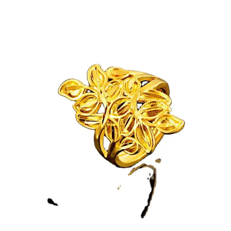 Женское позолоченное кольцо с цветком розы регулируемое пиона | Украшения и