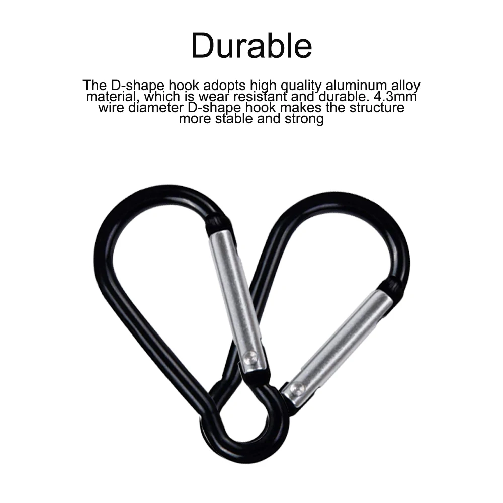 12 шт. зажим для карабина из алюминиевого сплава d образная Пряжка портативный