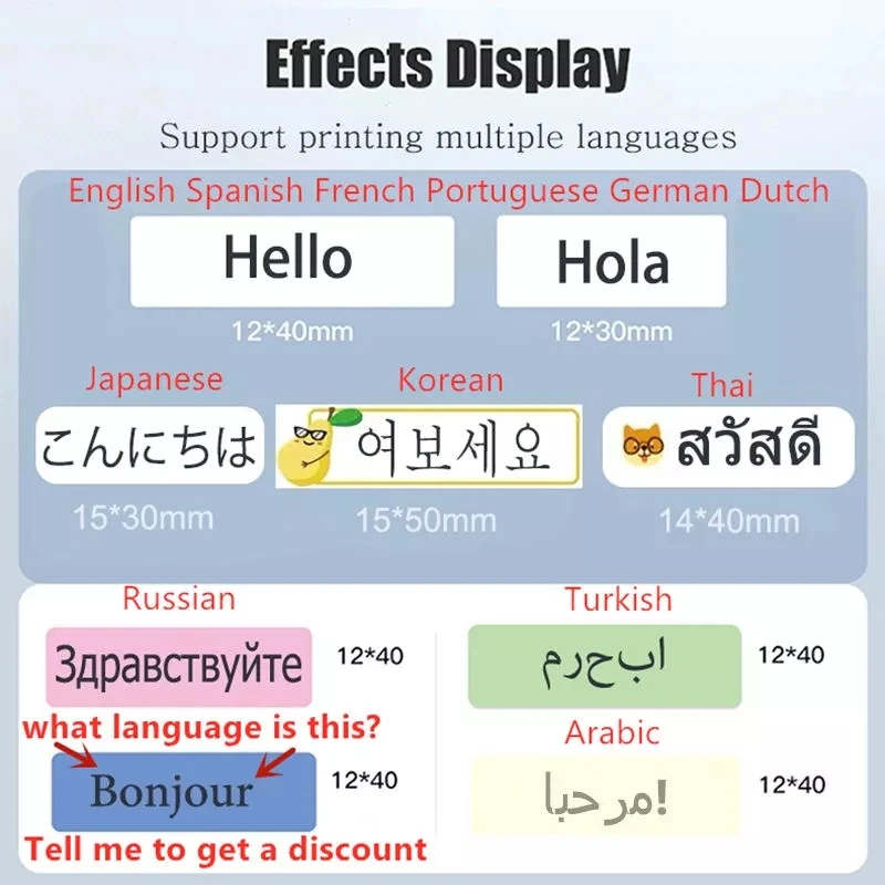 Портативный термопринтер для этикеток Niimbot D110 Hangul принтер с Bluetooth карманный