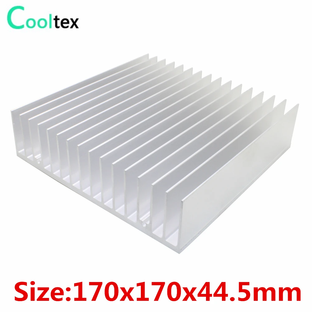 Aluminum Heatsink 170x170x44.5mm Heat Sink Large Radiator for LED Electronic Chip LCD integrated circuit Cooler Cooling