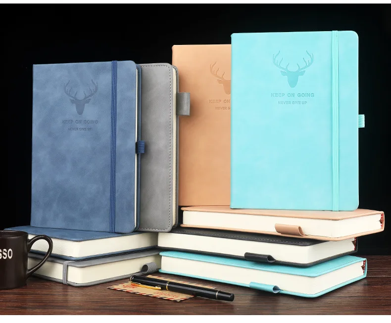 

Strap A5 Notebook, Stationery Imitation Leather Pu Notepad, Office Business Notebooks Chool Supplies