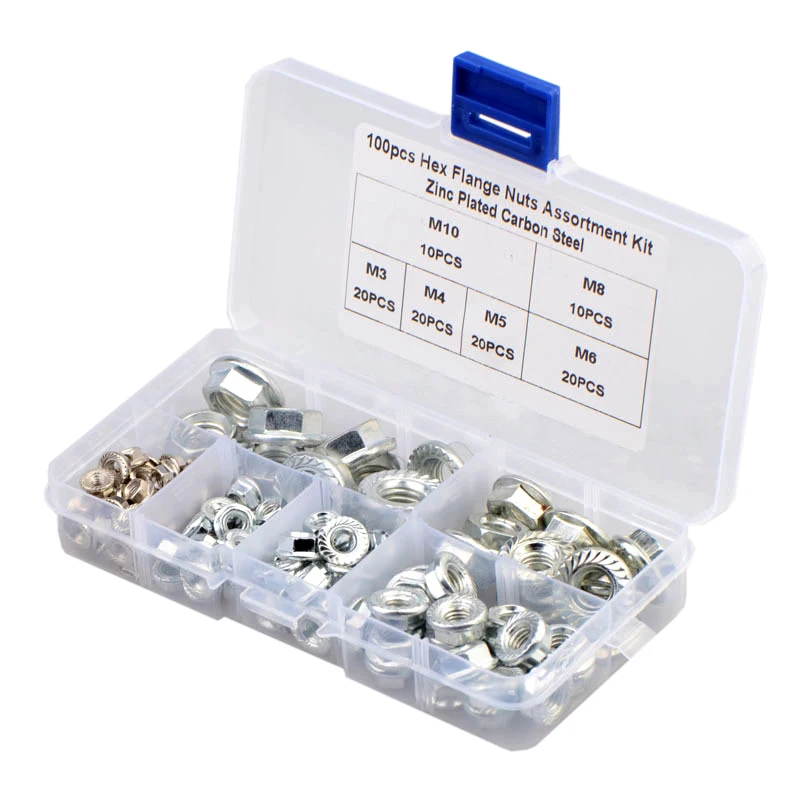 100 шт. шестигранные гайки из углеродистой стали М3 М4 М5 М6 М8 М10 DIN6923 | Обустройство