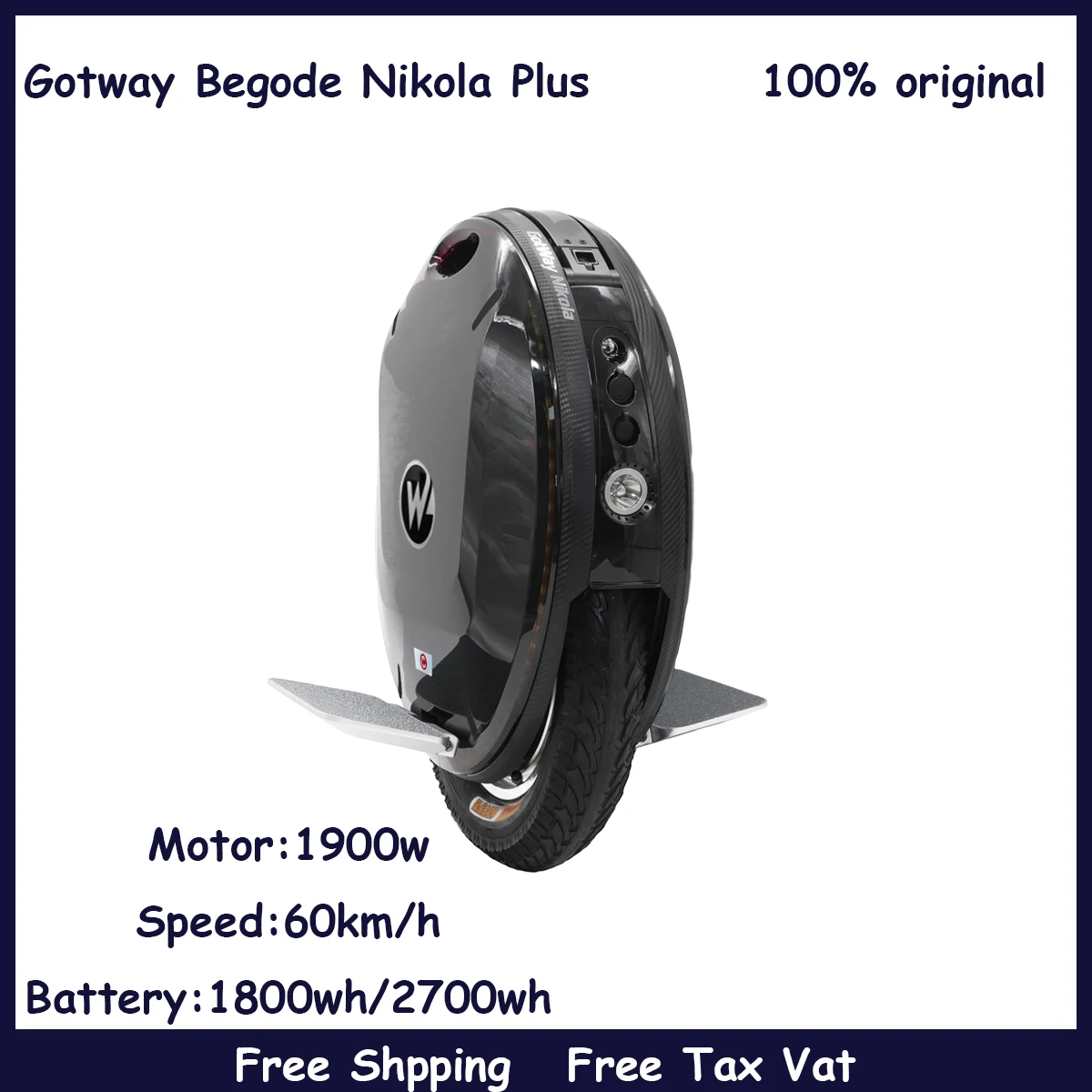 Gotway Nikola Plus Electric Monowheel 1800wh 2700wh 100v 17inch Electric Unicycle EUC