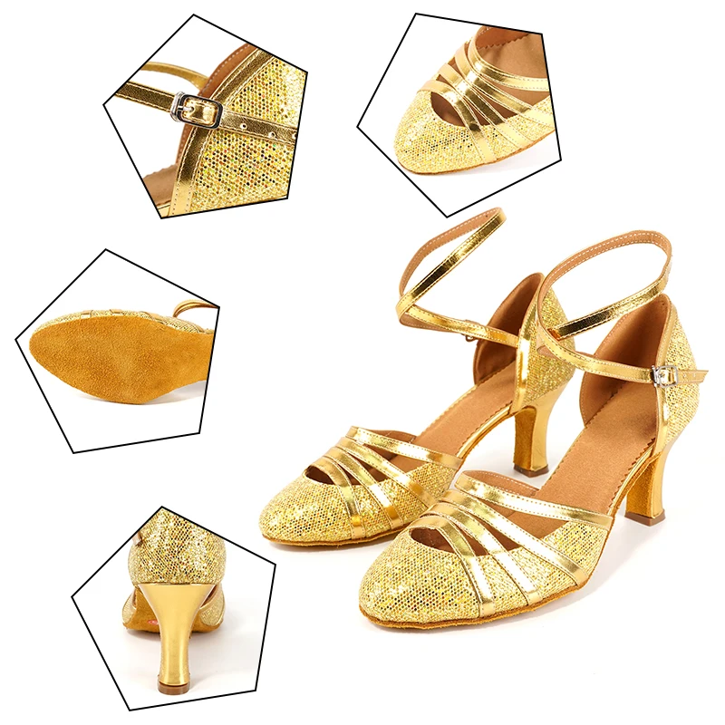 Туфли женские для латиноамериканских танцев Каблук 5 см|Обувь танцев| |