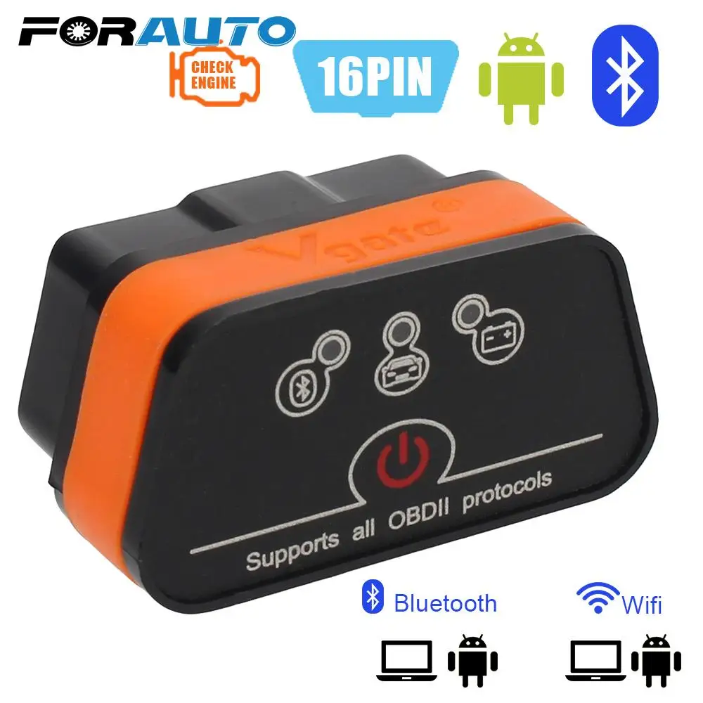 Auto Diagnostic Tool Automotive Diagnostic Scanner For Android Code Reader Vgate Icar2 WIFI/Bluetooth ELM327 OBD2