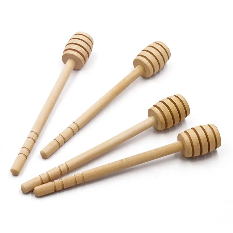 

100 Pieces Of Long-Handled Wooden Honey Stirrer Practical Pot Spoon Coffee Supplies Milk Tea Stir Stick